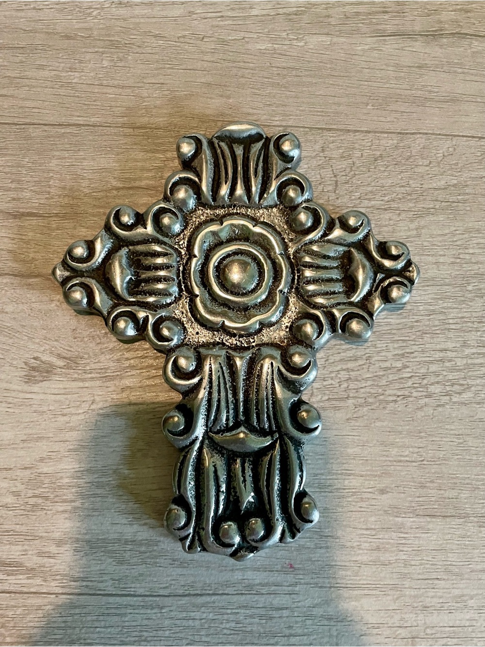 Decorative Ornate Silver Cross - Picture 2 of 5